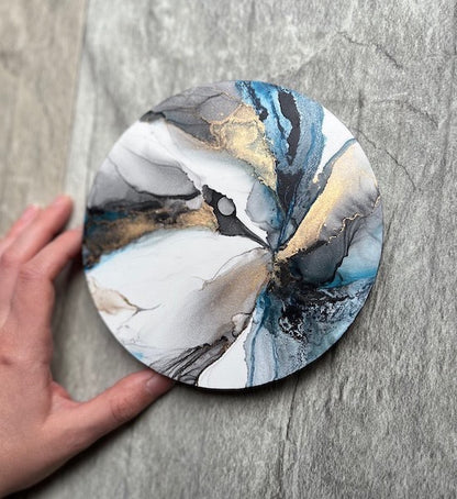 BLUE ABSTRACT ART, OCEAN COLOURS — CIRCE