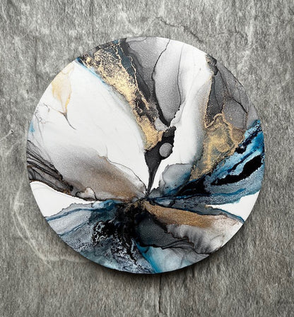 BLUE ABSTRACT ART, OCEAN COLOURS — CIRCE