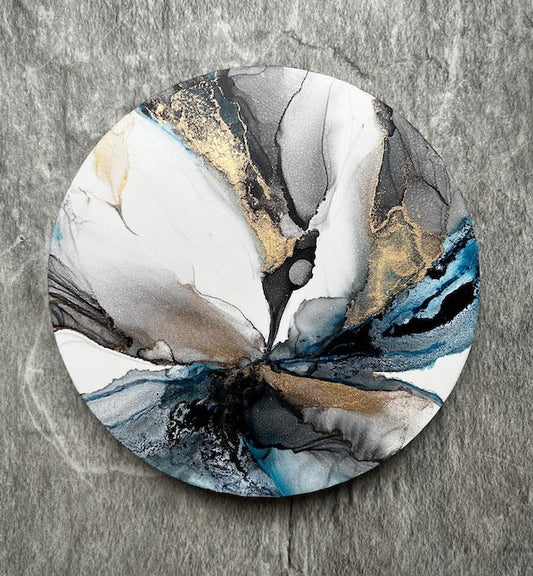 BLUE ABSTRACT ART, OCEAN COLOURS — CIRCE