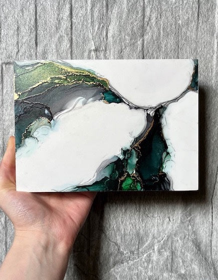 Alternative Wall Art in Jewel Tones of Gothic Green — DIMENSION